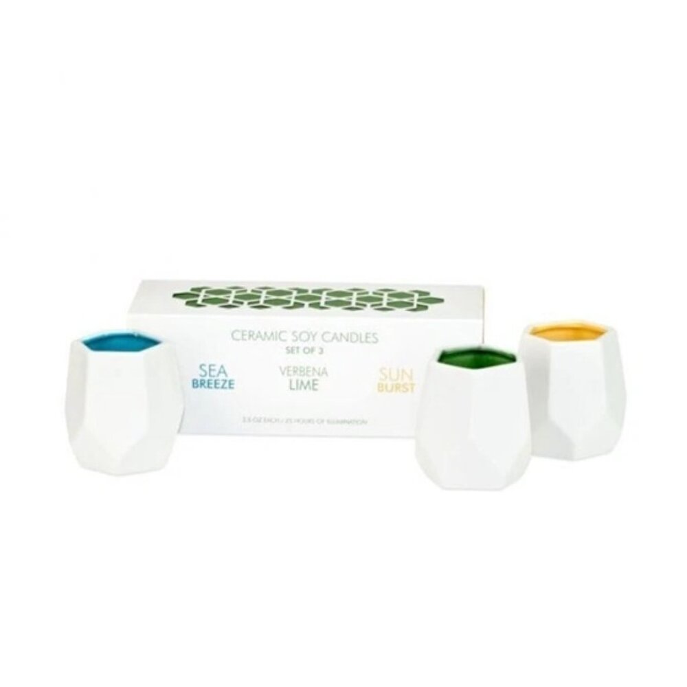 D.L. & Co. Ceramic Soy Candles Set of 3 - New in Box - Rare